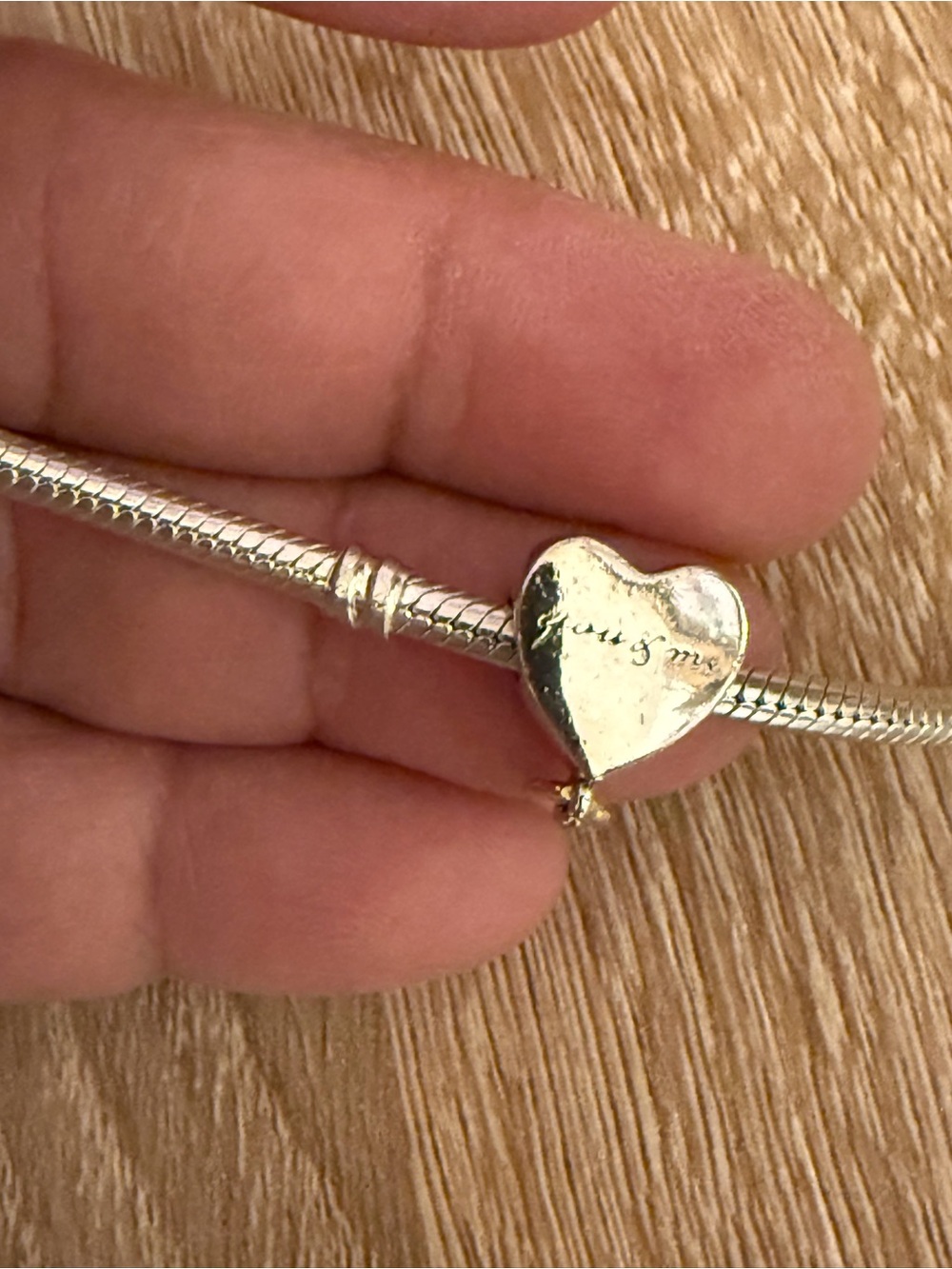 Heart Balloon Sterling Charm Bracelet Bead - Silver